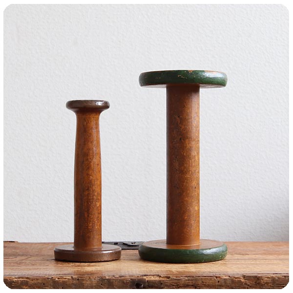 イギリス アンティーク ボビン2本セット/糸巻き/カントリー/インテリア