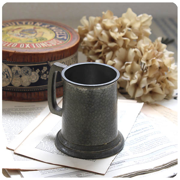 イギリス アンティーク ピューター マグカップ タンカード K-351