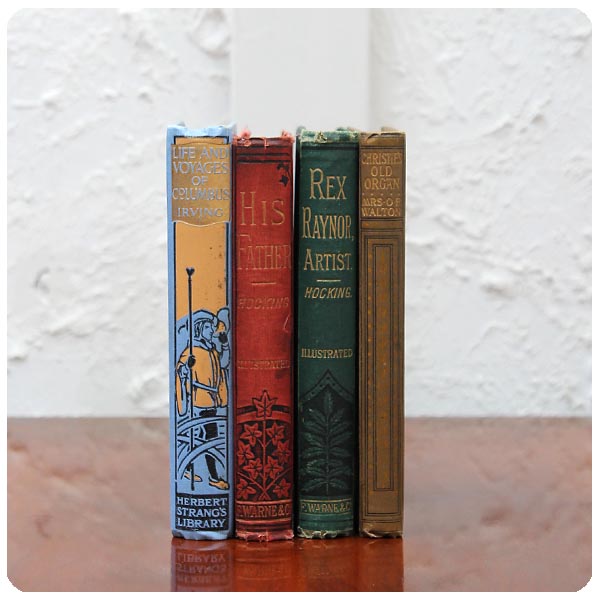 イギリス アンティーク ブック 4冊セット 古書 インテリア雑貨 古い