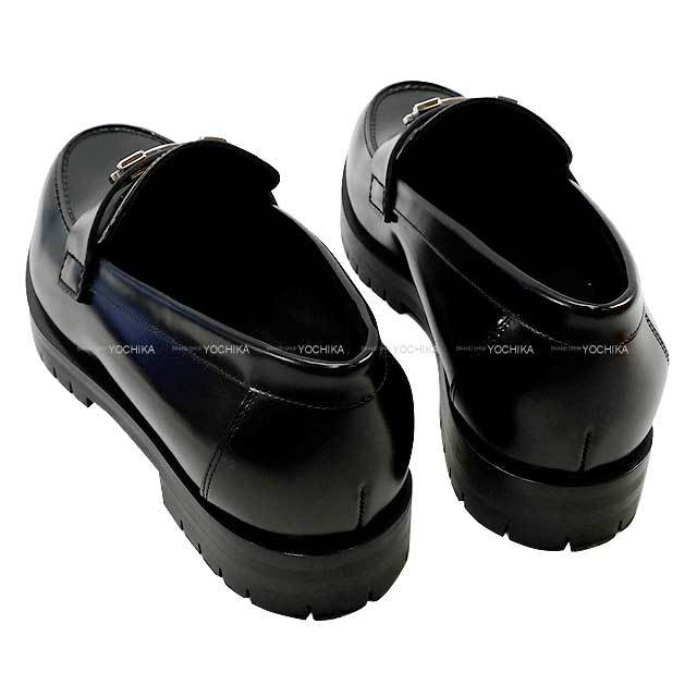 HERMES エルメス ローファー モカシン フォーブル #36 1/2 黒