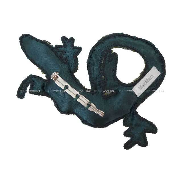 MAX MARA マックスマーラ ブローチ トカゲ ラインストーン シルバー