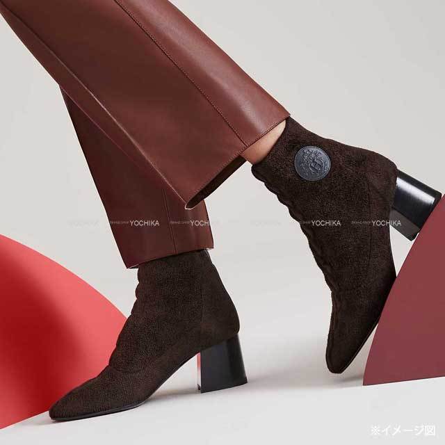 HERMES エルメス ブーツ ショートブーツ ヴォルヴェール60 黒