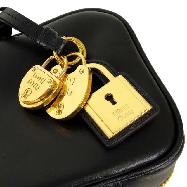 Miu Miu ミュウミュウ ハンドバッグ ボーレザー スモール 黒 (ブラック