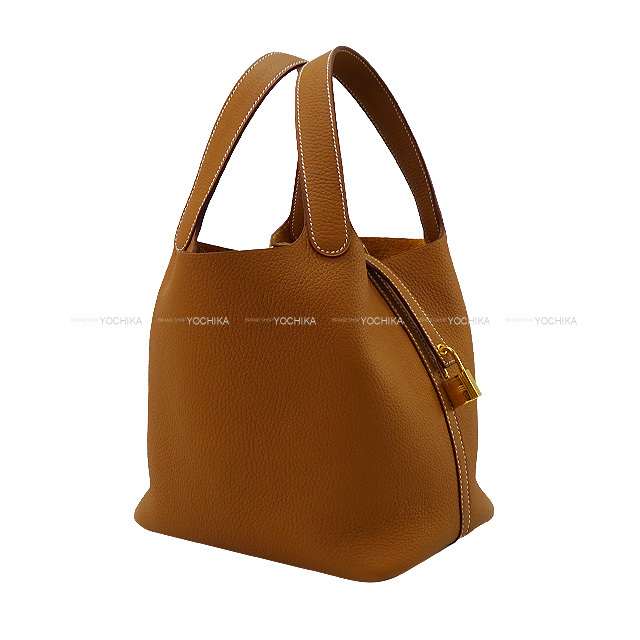 HERMES エルメス ハンドバッグ ピコタンロック 22 MM ゴールド