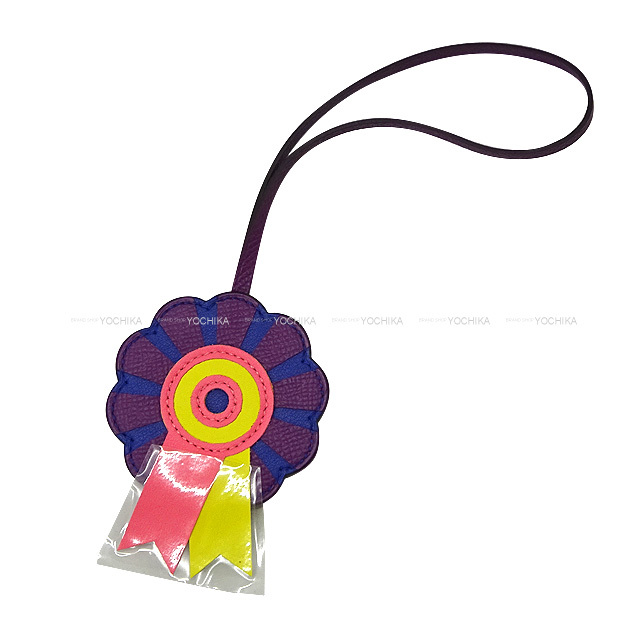 HERMES エルメス バッグチャーム 表参道限定 フラワー ヴァイオレット