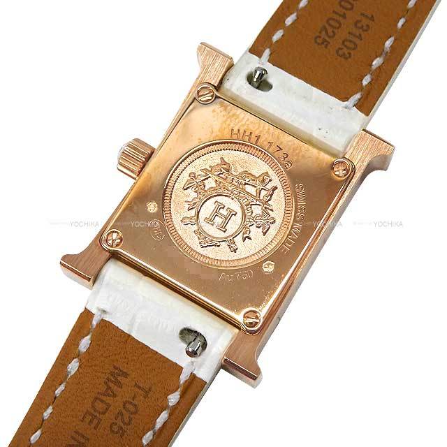 HERMES エルメス 腕時計 Hウォッチ ミニ 21mm プリュムティ ダイヤ