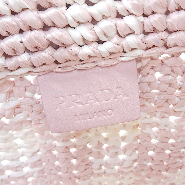 2023年春夏 PRADA プラダ トートバッグ スモール クロシェット ピンク