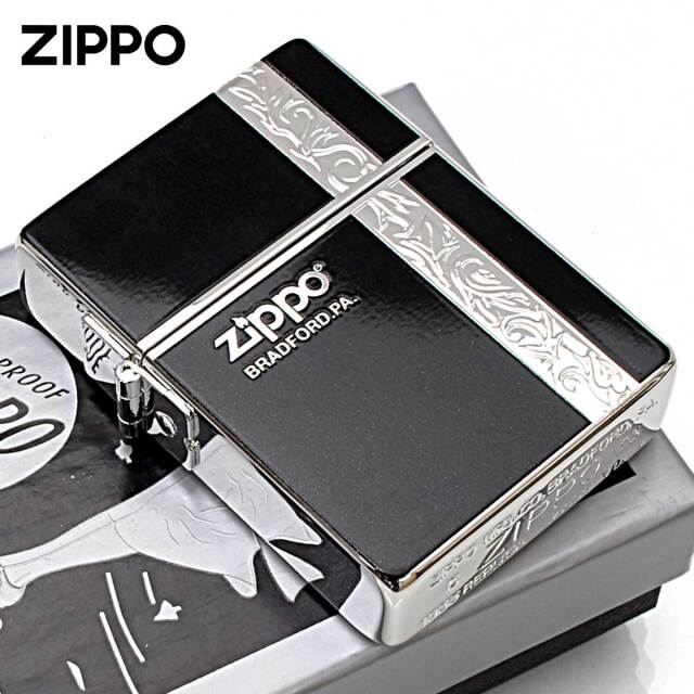 Zippo ジッポー 1935レプリカ バーティカル アラベスク 唐草 両面加工