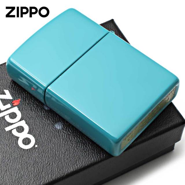 Zippo ジッポー ターコイズ ジッポ ロゴ Flat Turquoise 塗装 49454ZL
