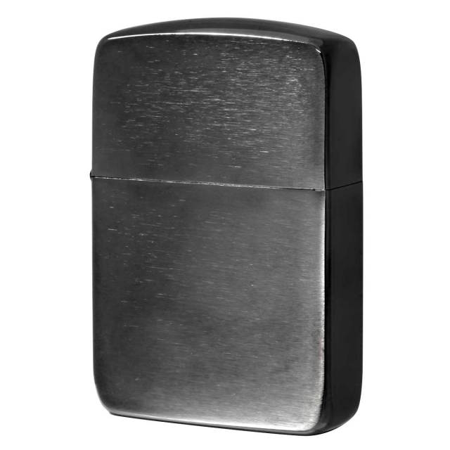 Zippo ジッポー 無地 淡い黒 鏡面 ブラックアイス Black Ice PVD