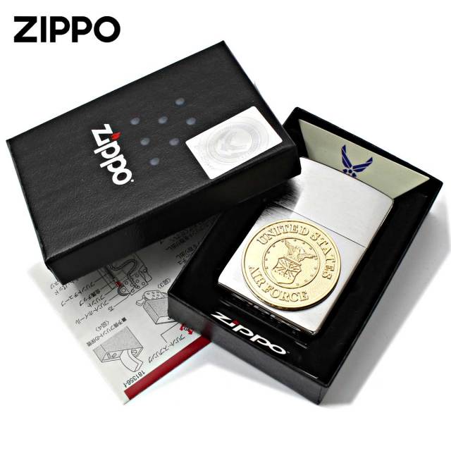 Zippo ジッポー アメリカ軍 空軍 Air Force Crest ブラッシュド