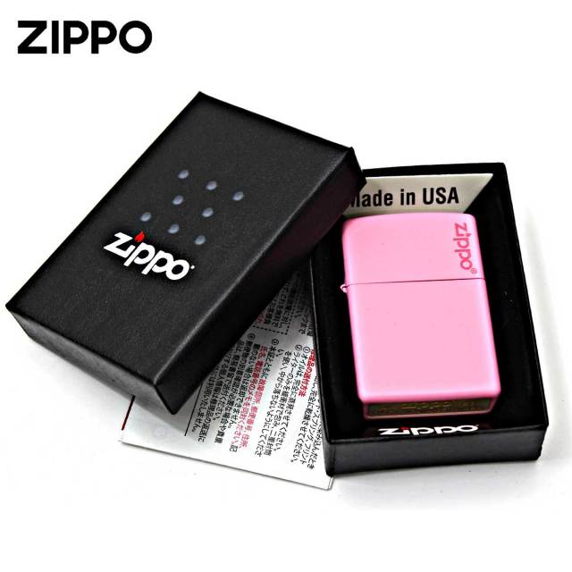 Zippo ジッポー ピンク マット ジッポ ロゴ Pink Matte Zippo Logo