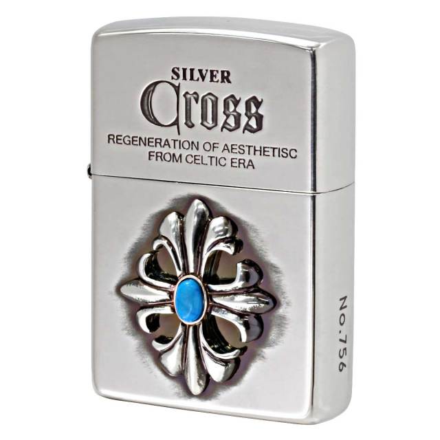 Zippo ジッポー クロス 十字架 メタル 純銀メタル いぶし仕上げ Cross