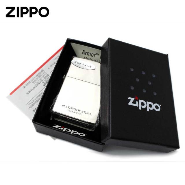 Zippo ジッポー アーマー プラチナコーティング ポリッシュ 鏡面