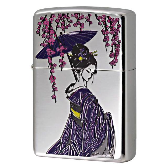 Zippo ジッポー 芸者 GEISHA 和柄 藤色 1201S898｜Zippo専門店