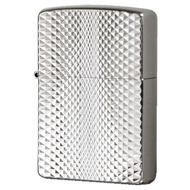 Zippo ジッポー ダイヤモンドカット シルバー プラチナ加工 両面加工