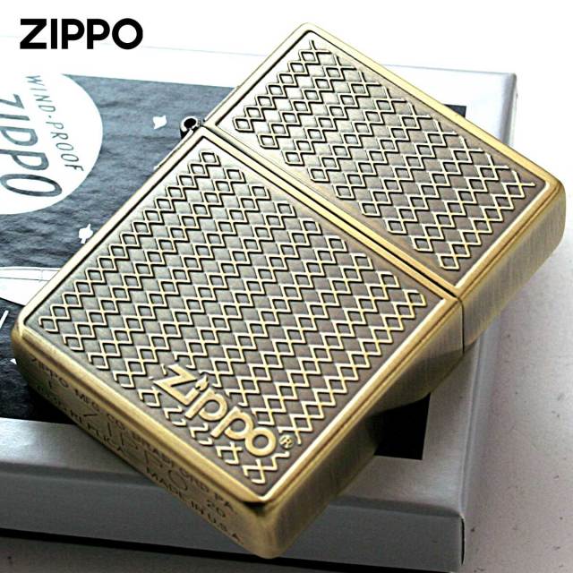 Zippo ジッポー 1935レプリカ グリルメッシュ アンティークブラス 両面