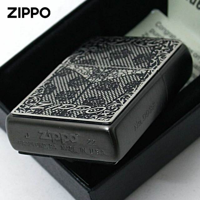 Zippo ジッポー ランジェリー セクシー 蝶々 バタフライ 両面加工 ネオ