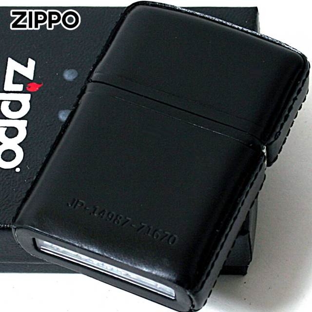 Zippo ジッポー 革巻き 本革 レザー 松坂牛 黒 ブラック｜Zippo専門店