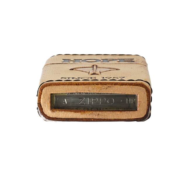 絶版/ヴィンテージ Zippo ジッポー 中古 2007年製造HOPE ホープ 革巻き