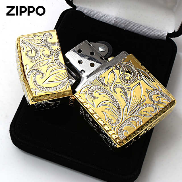 Zippo ジッポー アーマー アラベスク 唐草 コーナーリューター加工