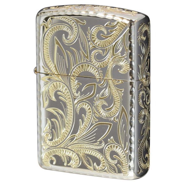 Zippo ジッポー アーマー アラベスク 唐草 コーナーリューター加工