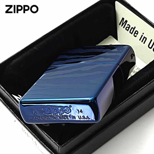 Zippo ジッポー ゼブラ アニマル柄 ブルー チタンコーティング