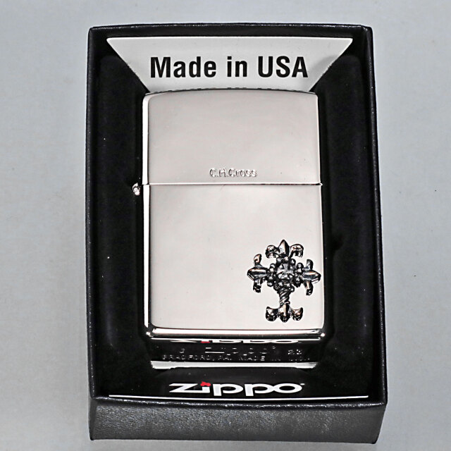 ZIPPO】限定 シルバークロスメタルジッポーNo.5 限定ナンバー入り CHN
