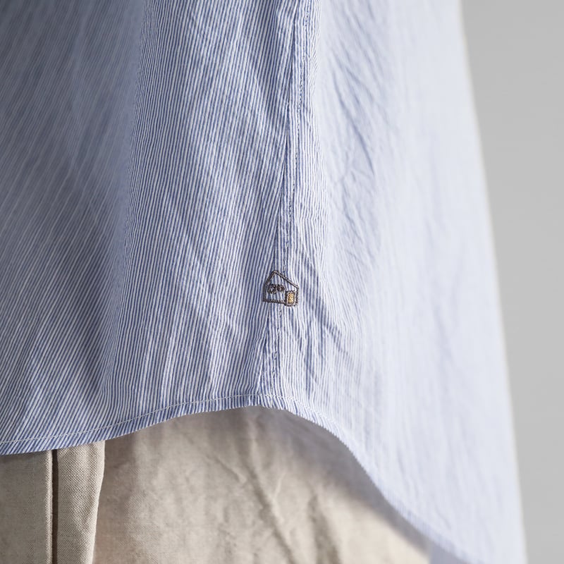 コードレーンワイドブラウス（ブルー）【レディス】U102 | HUIS