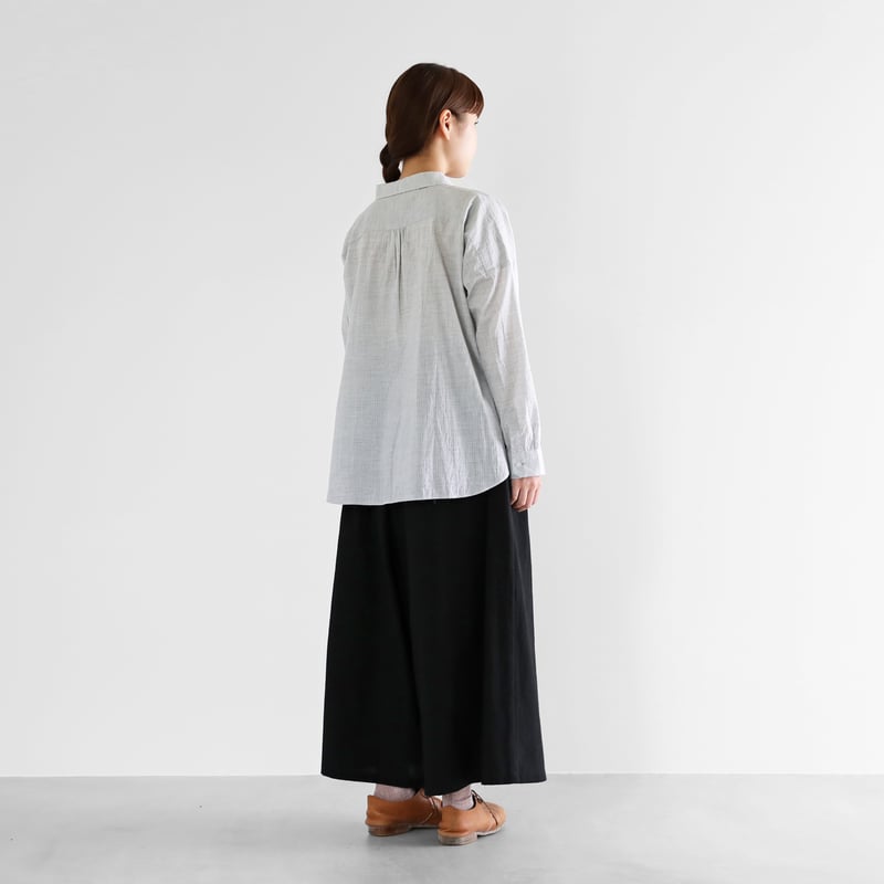 やわらかシーチングコットンスカートパンツ（ブラック）【ユニセックス
