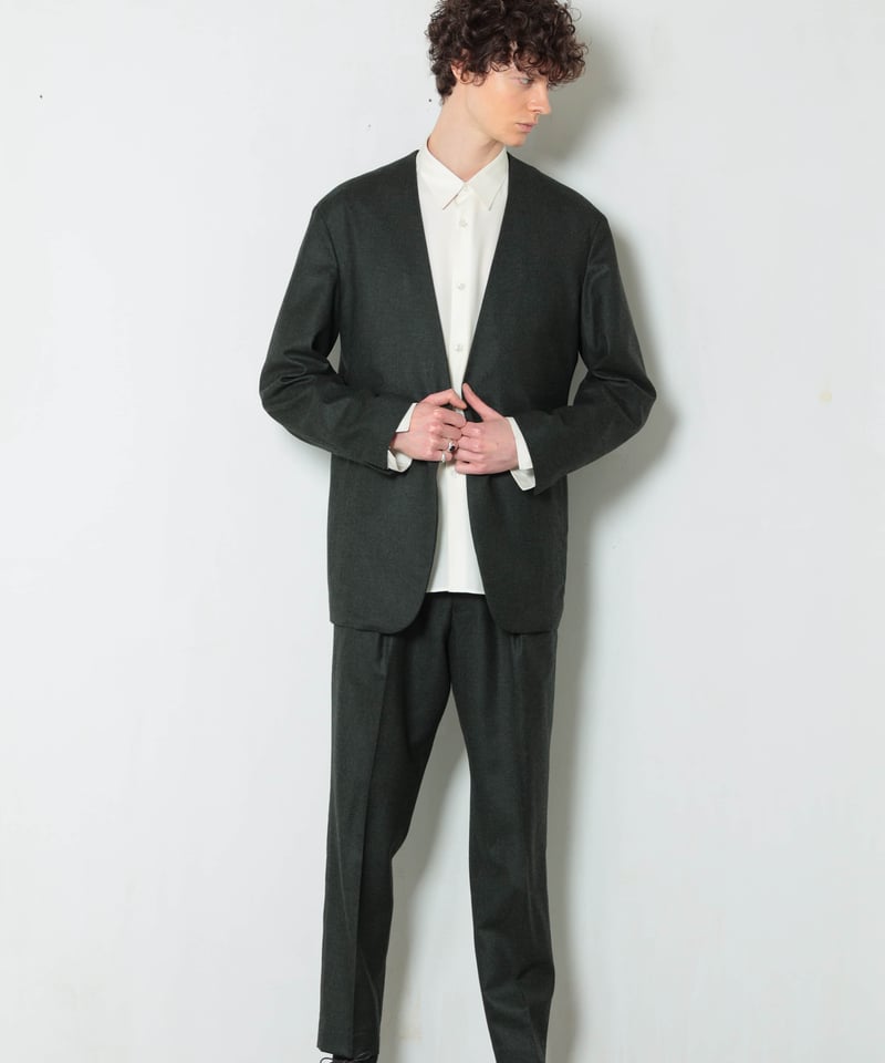 MBハイエンド尾州ウール クラシックノーカラージャケット | MB -there