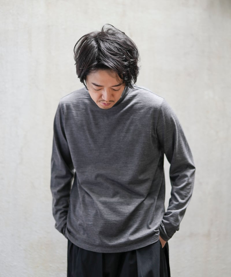 MBハイエンド尾州ウールニットタートルネックカットソー | MB -there