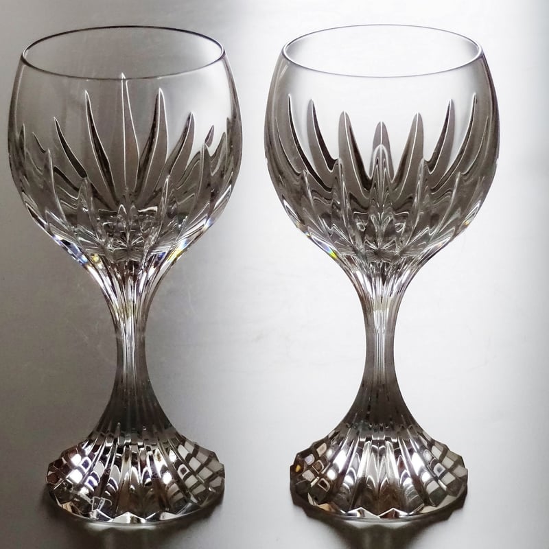 バカラ マッセナ ワイングラスL ペア（バカラブランド紙袋、リボン