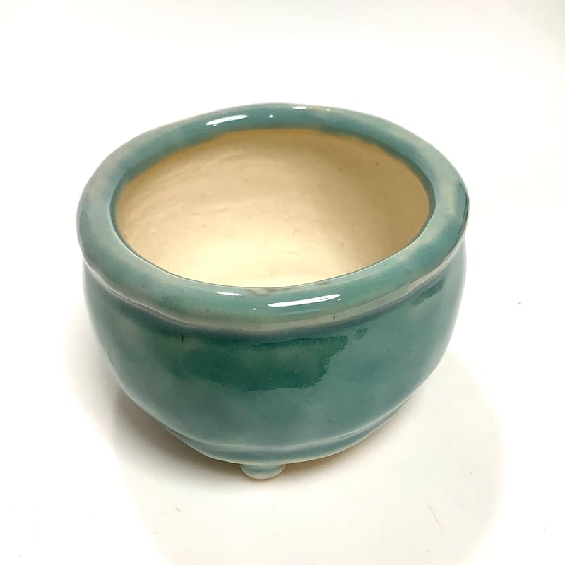 ミニ盆栽鉢 玉木啓子造 No.119 均釉楕円鉢 | 流木専門店のアクアリバー