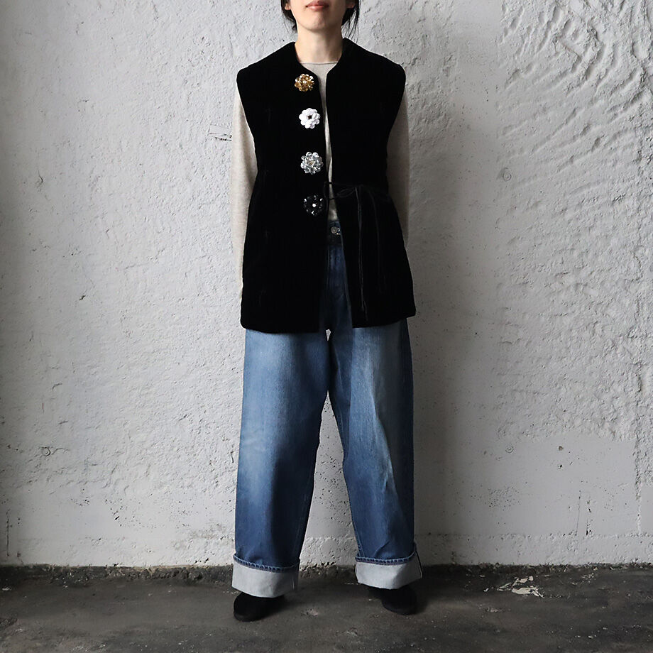 TOWAVASE La zabu vest jacket (black) | nii-B |