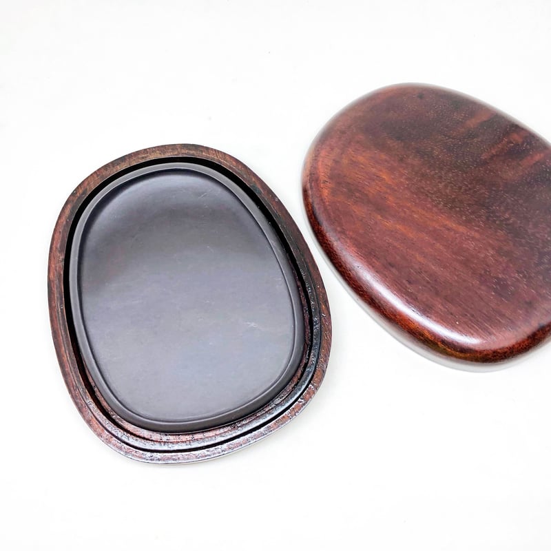 端渓硯 新坑 坑仔巌 楕円型 5吋 | 上杉文林堂