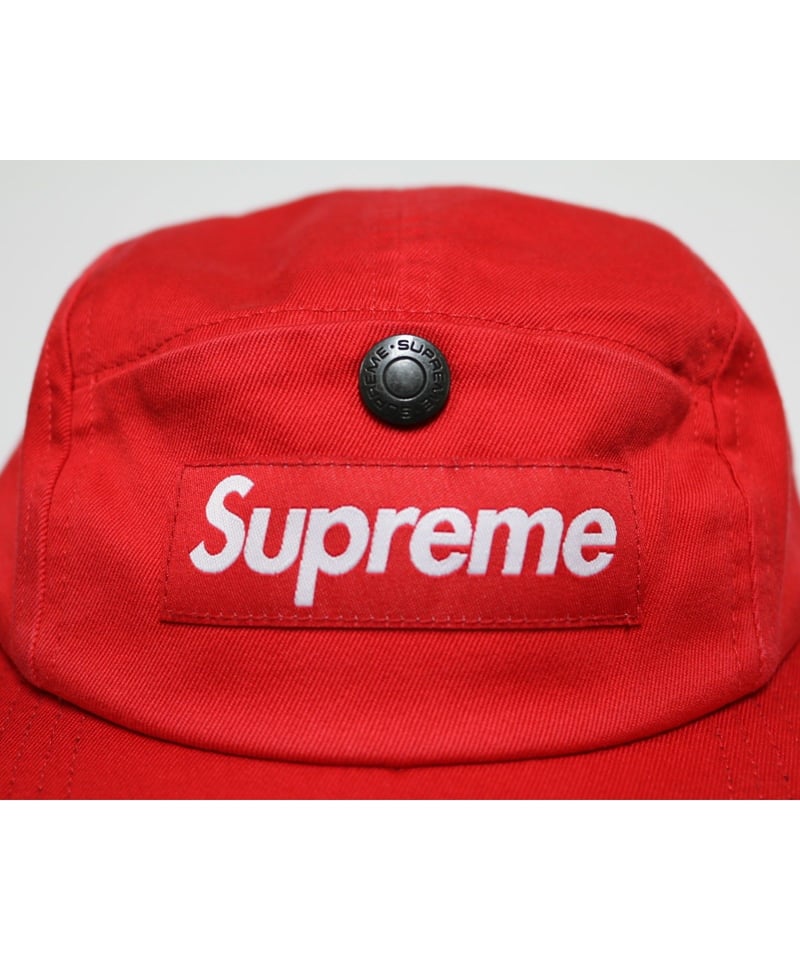 SUPREME 18AW Snap Button Pocket Camp Cap Red キャ