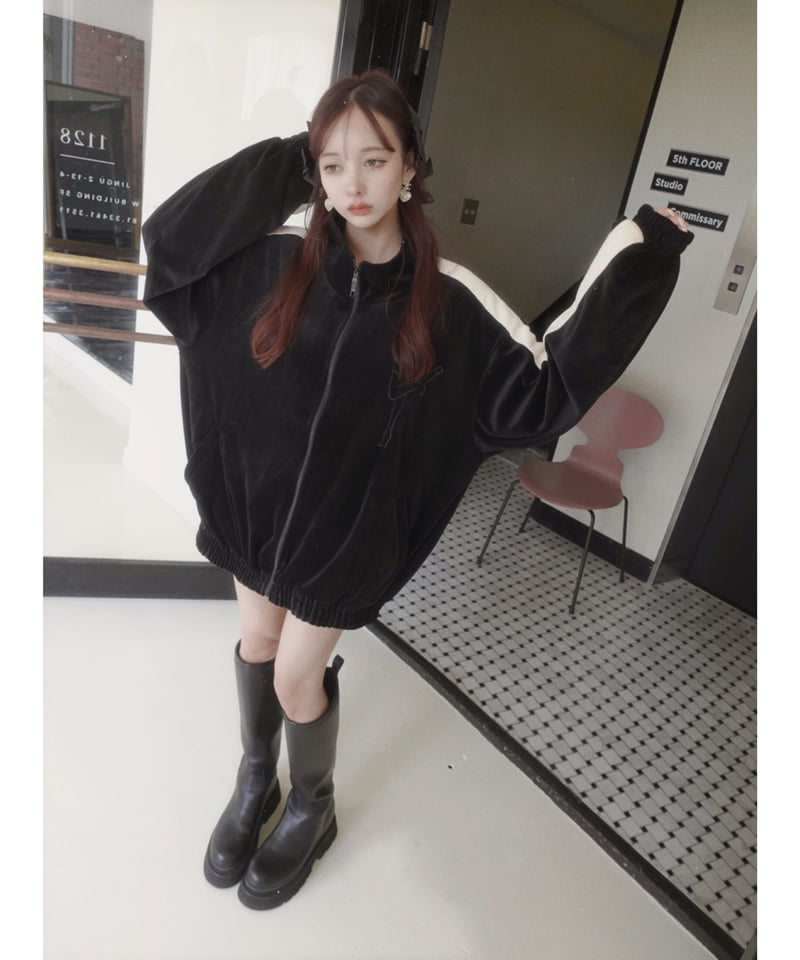 ベロアトラックジャケット / Velours Track Jacket | FICTION T