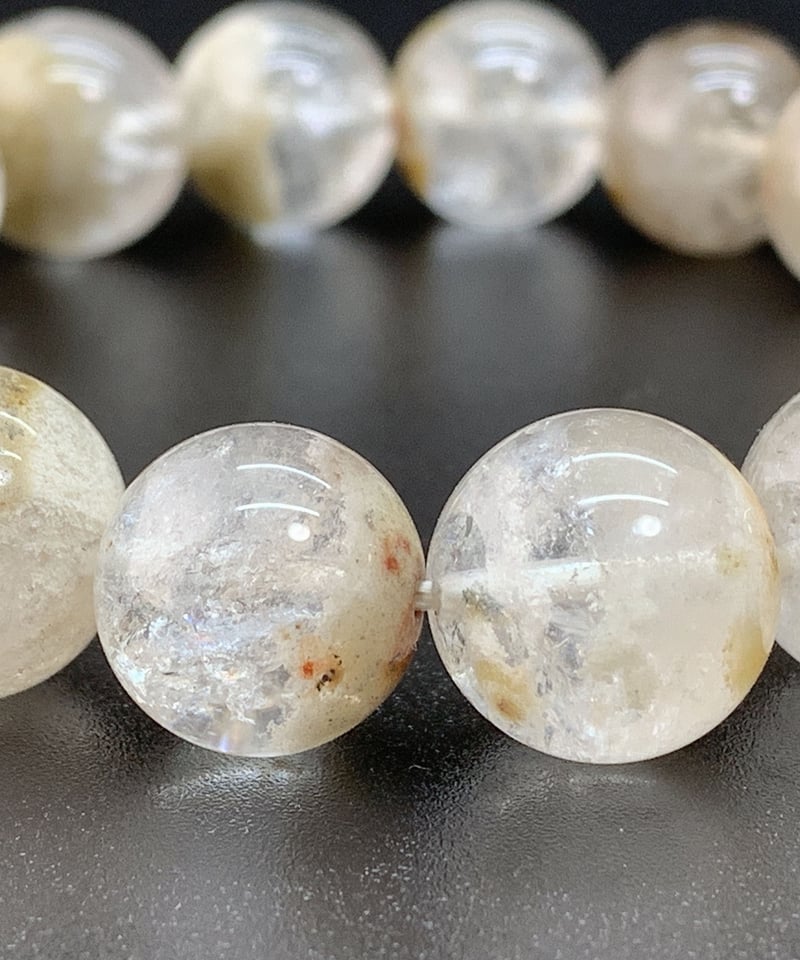 ホワイトガーデンクォーツ 15～16.5㎜ のブレスレット | うさぎ屋