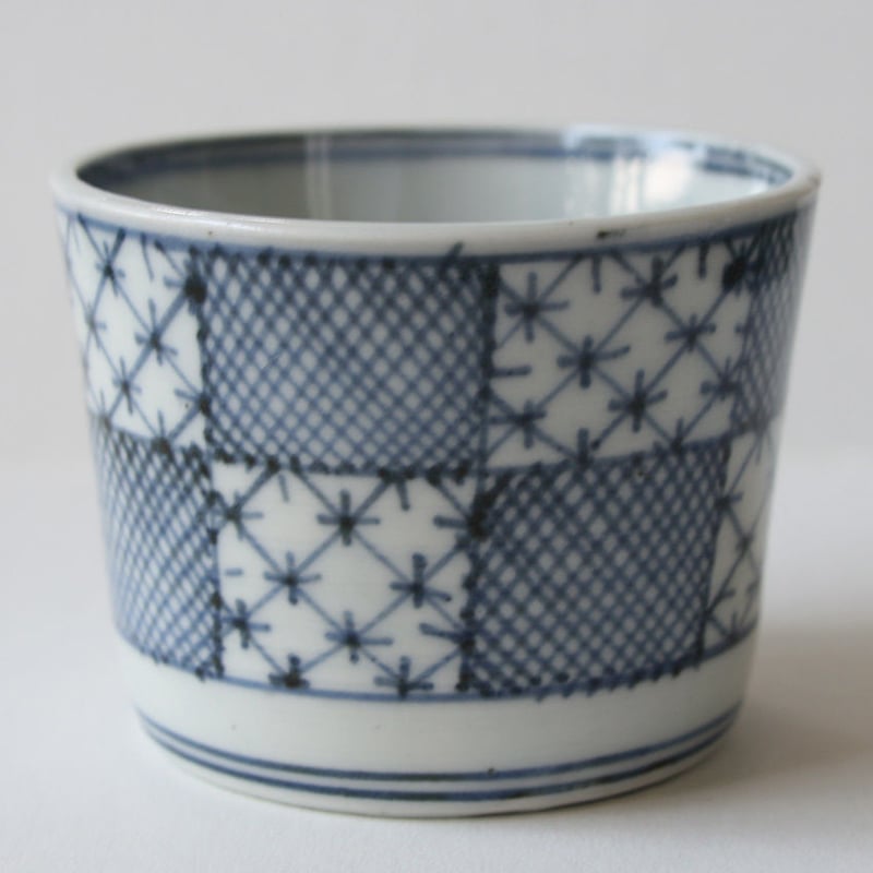 189 古伊万里 KOIMARI 斜格子 市松文 蕎麦猪口 | imarimaru