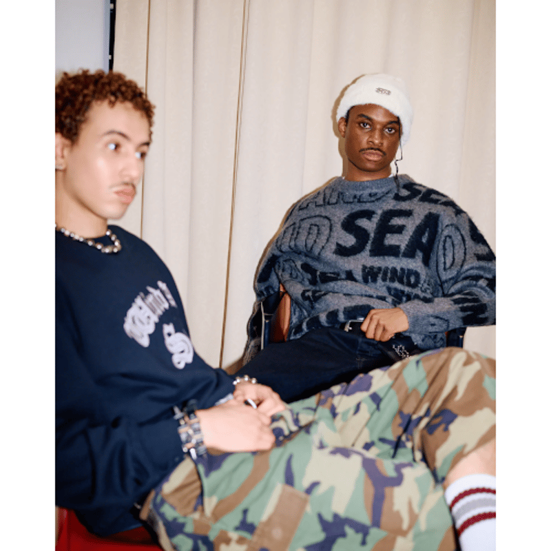 WIND AND SEA / Shaggy Logo Knit Sweater | KNOWL