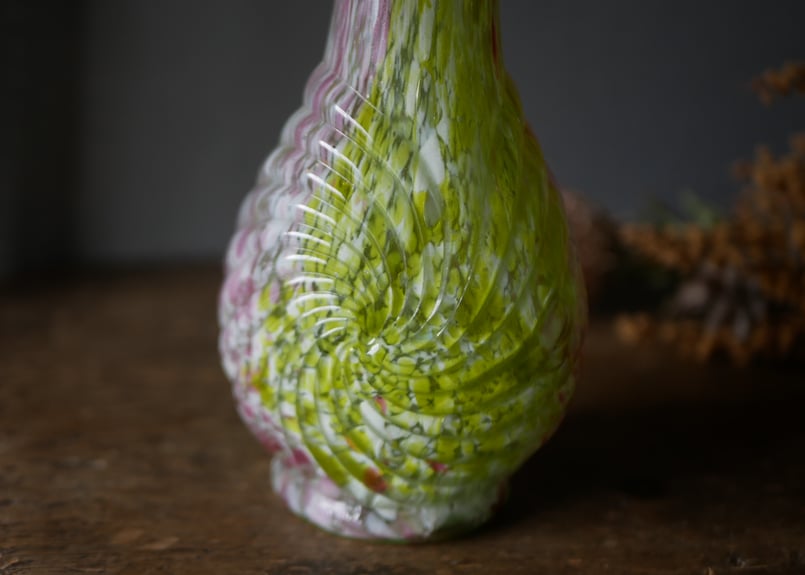 クリシー 花瓶 花器 イエローべース フランスヴィンテージ ブロカント