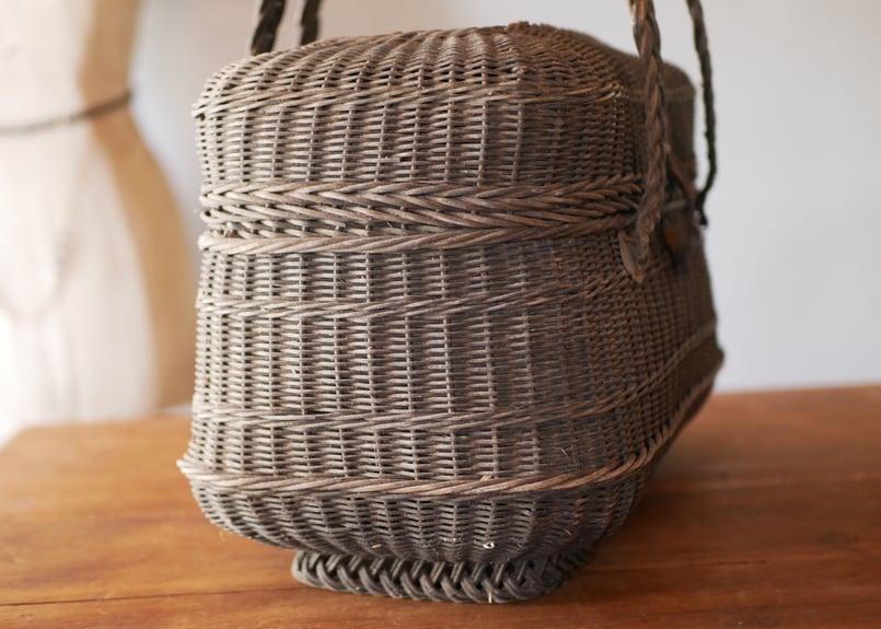 パニエ フランスの古いかご バスケット フランスアンティーク