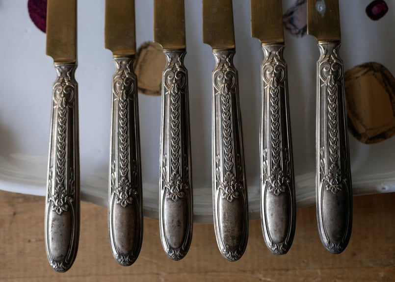 純銀製 アンティークカトラリー ナイフ フランスアンティーク