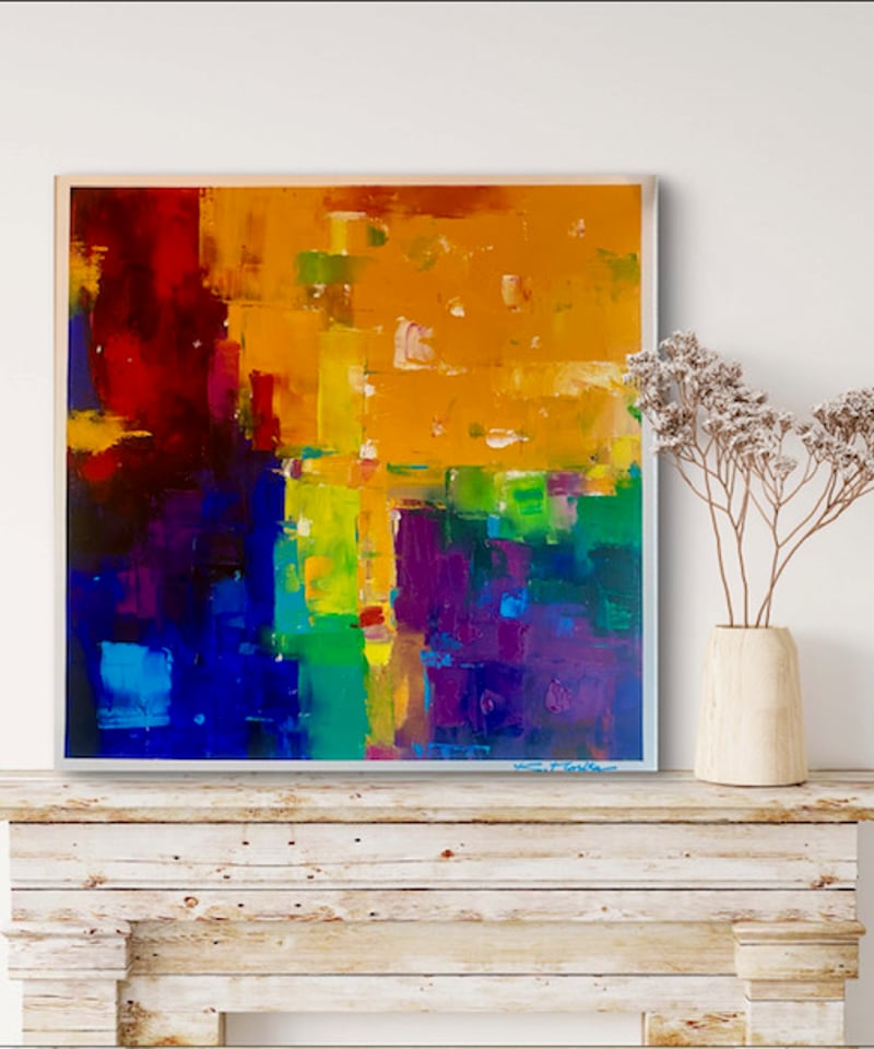 田渕眞兒 油絵 抽象画 抽象画シリーズ No.20- 田渕眞兒 油絵 抽象画