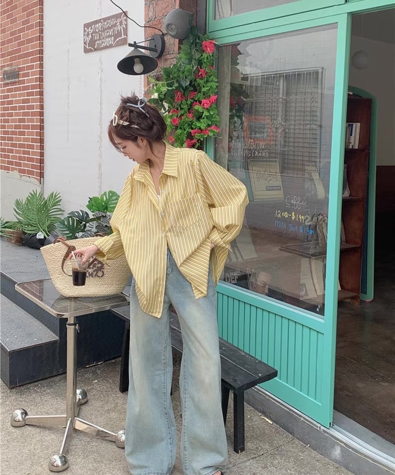 予約販売】オーバーサイズストライプシャツ | KISHIKA