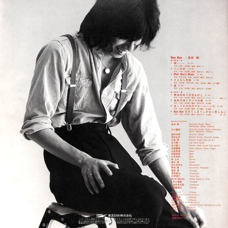 長渕剛 / Bye Bye [※国内盤,品番:ETP-90115］ (LPレコード) | Bo