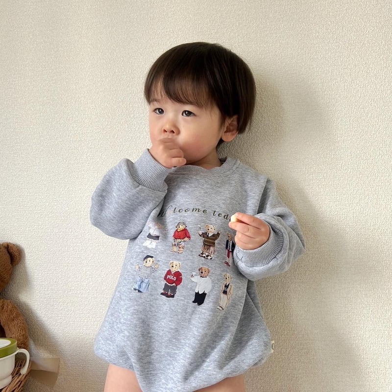 welcome teddyロンパース(2439) | こどもふく🧸mocokids