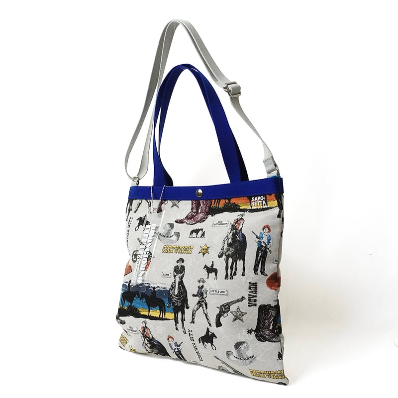 マチなしで軽い！2WAYトートバッグ ウエスタン柄 | バッグ工房 サポネッタ