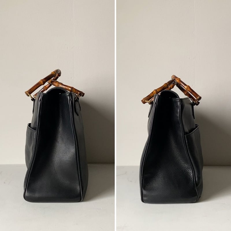 GUCCI オールドグッチ バンブーレザーバッグ 2wayショルダー付き